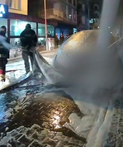 Elektrikli araç yangınına teknolojik müdahale