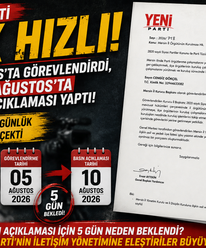 Yeni Parti Mersin'de Hızlı Başladı ( ! )