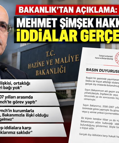 Bakanlık'tan Mehmet Şimşek Hakkındaki İddialara Yanıt