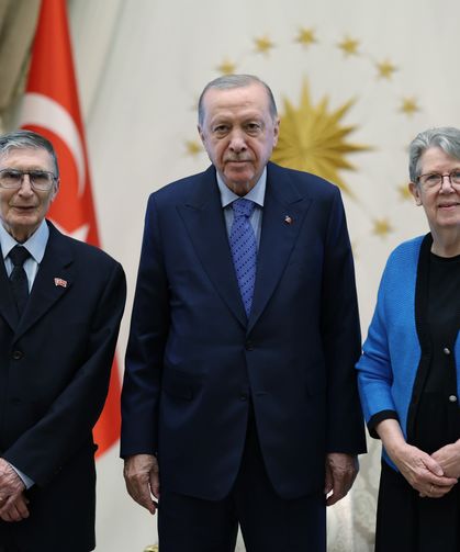 Cumhurbaşkanı Erdoğan, Aziz Sancar'ı kabul etti
