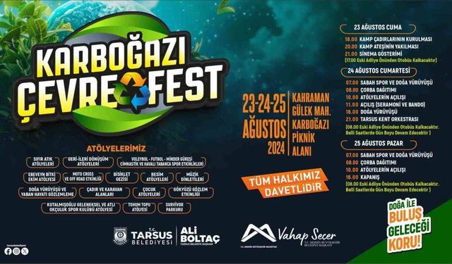 Tarsus’ta Karboğazı Çevre Festivali düzenleniyor