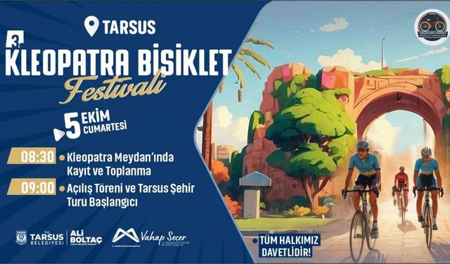 Tarsus’ta 3. Kleopatra Bisiklet Festivali başlıyor