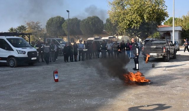 Germencik Belediyesi personeline yangın eğitimi