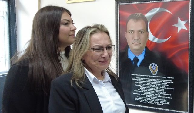 Şehit polisin adı kızının okuduğu ilkokula verildi