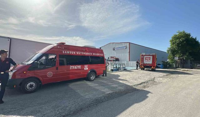 Balık işleme tesisinde yangın paniği