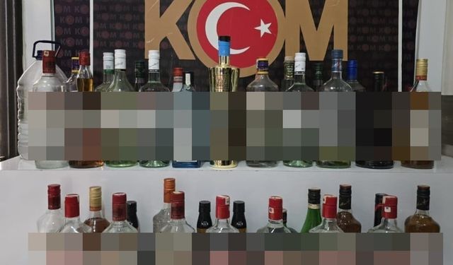 Didim’de kaçak içki operasyonu