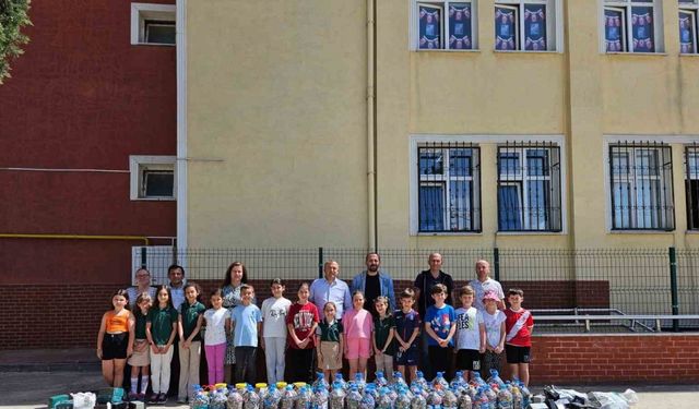 Keşan’da ilkokul öğrencileri 1 ton 109 kilogram atık pil topladı