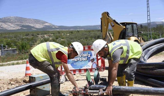 MESKİ, Mut’ta içme suyu hattı yenileme çalışmalarını sürdürüyor