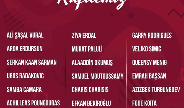 Sivasspor’un Samsunspor kafilesi açıklandı: Rey Manaj kadroda yer almadı