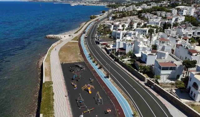 Turgutreis yolu yenilendi