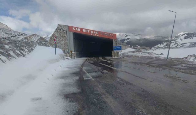Van’da dağların zirvesinde kar, ovalarında çiçek