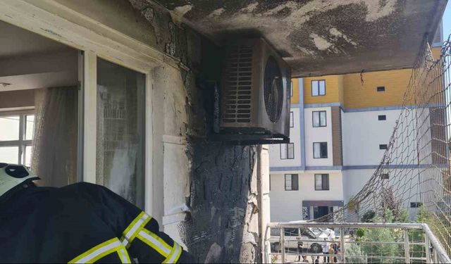 Balkonda patlayan piknik tüpü, yangına sebep oldu