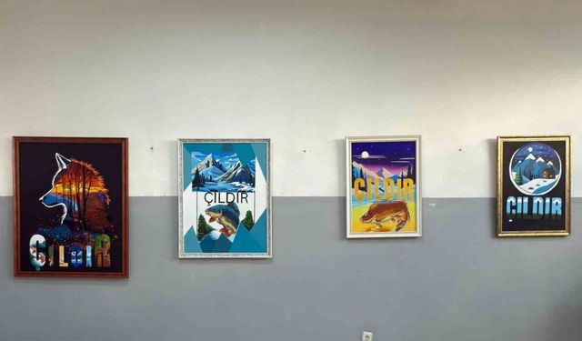 Çıldır Şehit Taner Karadeniz Ortaokulunda yılsonu sergisi