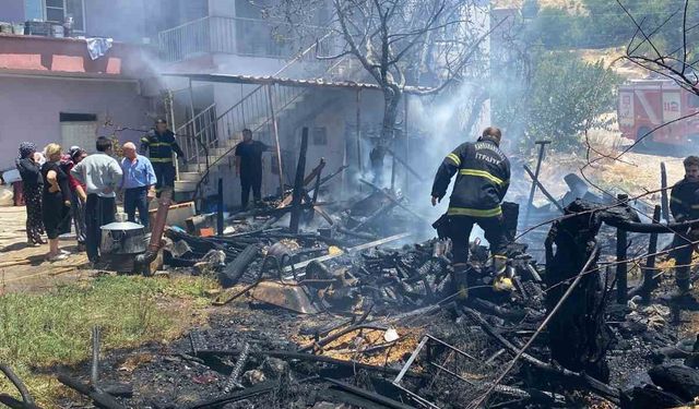 Ahırda yangın çıktı 30 hayvan telef oldu