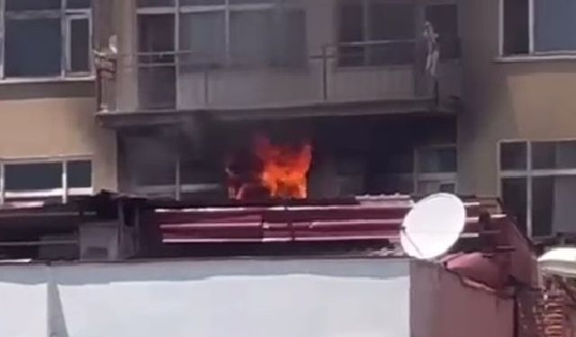 Aksaray’da apartmanda yangın