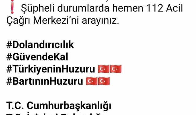 Bartın’da dolandırıcılara karşı kısa filmle mücadele