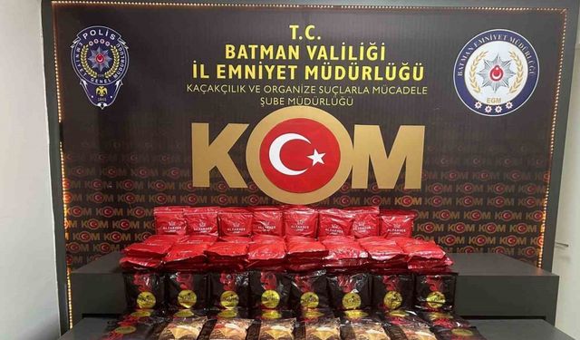 Batman’da 159 kilogram kaçak nargile tütünü ele geçirildi