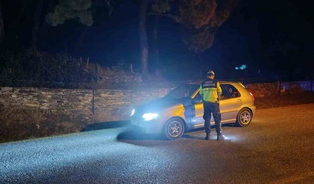 Çine’de jandarma ekiplerinden gece yarısı ’Şok’ uygulama