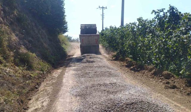Düzce’de köy yollarında bakım sürüyor