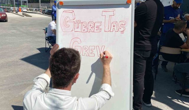 Gübretaş işçileri greve başladı
