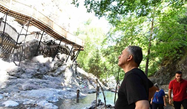 Karaçay Şelalesi kanyon yolu projesi hızla ilerliyor