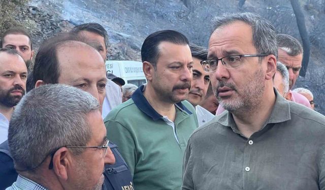 Kasapoğlu, yangın bölgesinde incelemelerde bulundu