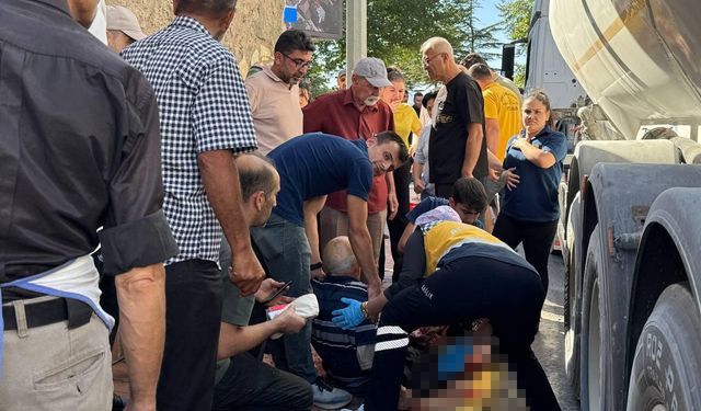 Tırın çarptığı yaşlı adam yaralandı