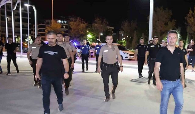 Aksaray’da 116 polisle park ve bahçelerde şok uygulama