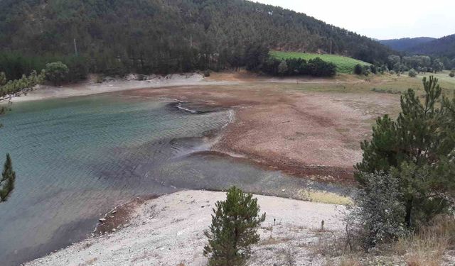 Aşırı sıcaklar Sünnet Gölü’nü vurdu: Sular çekildi, göl kuruma noktasına geldi