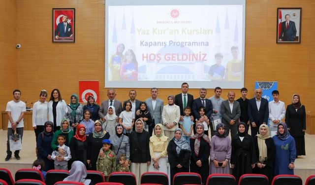 Bayburt’ta Yaz Kur’an Kursları kapanış programı düzenlendi