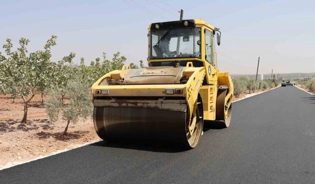Birecik kırsalında asfalt sevinci