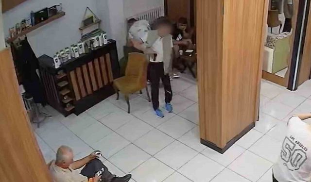 Çorum’da kuaför salonundaki silahlı saldırı kamerada