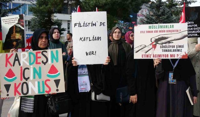 Erzurum’da sağlık çalışanları 90 haftadır Gazze için yürüyor