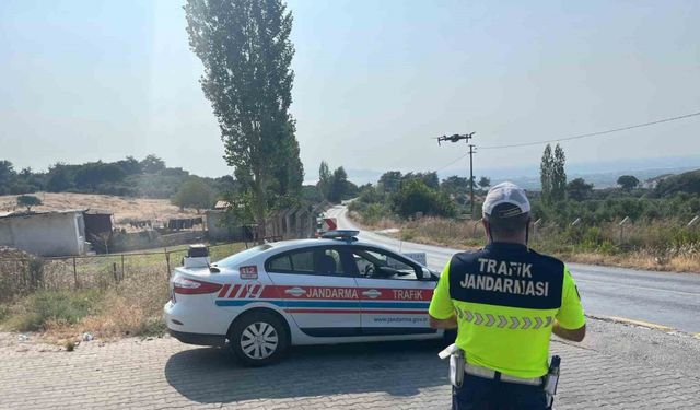 Söke’de havadan trafik denetimi