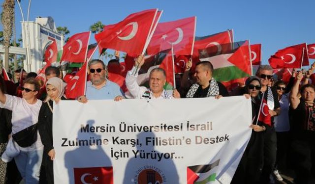 Mersin Üniversitesi, Gazze İçin Kararlılık Yürüyüşünde