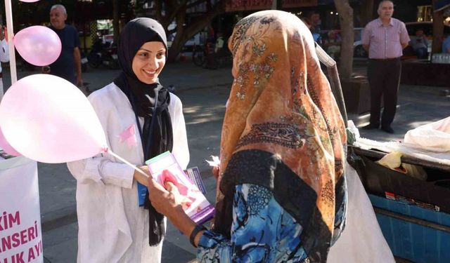 Akdeniz Belediyesinden ’meme kanseri farkındalığı’ için pembe kurdele