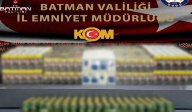 Batman’da minibüste çok sayıda kaçak ürün ele geçirildi