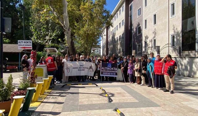 Osmaniye’de ’Beyaz Baston Görme Engelliler Günü’nde farkındalık yürüyüşü düzenlendi