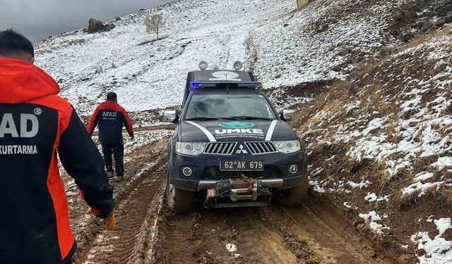 Tunceli’de ekipler hastalanan kadın için seferber oldu