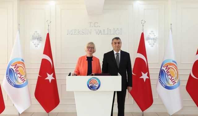 Almanya Büyükelçisi Sorg, Mersin’de Vali Toros ile görüştü