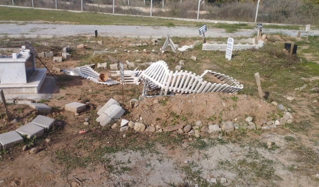 Yakınlarının dağılmış mezarlarını görenler Efeler Belediyesi’ne tepki gösterdi