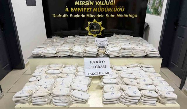 Mersin polisinden MİT destekli operasyon: 33 milyonluk uyuşturucu ele geçirildi