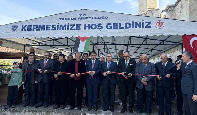 Tarsus'ta Gazze'ye destek amaçlı hayır çarşısı kuruldu