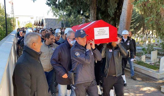 Vefat eden polis memuru törenle son yolculuğuna uğurlandı