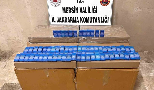 Mersin'de 10 bin 500 paket kaçak sigara ele geçirildi