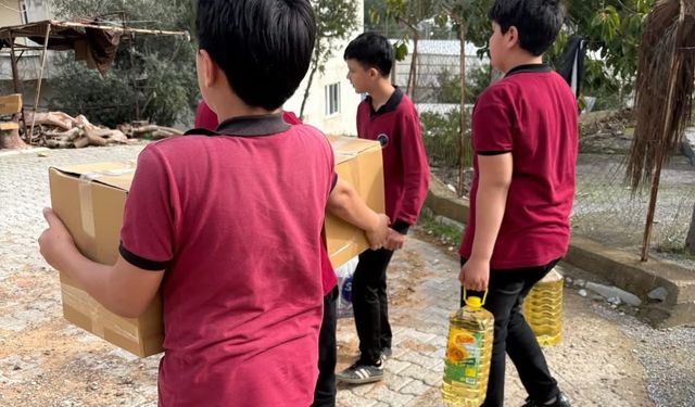 Tekmen Ortaokulu'nda Yardımlaşma Seferberliği