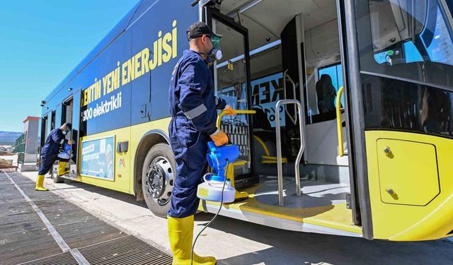 Mersin'de toplu taşımada hijyen ve güvenlik ön planda