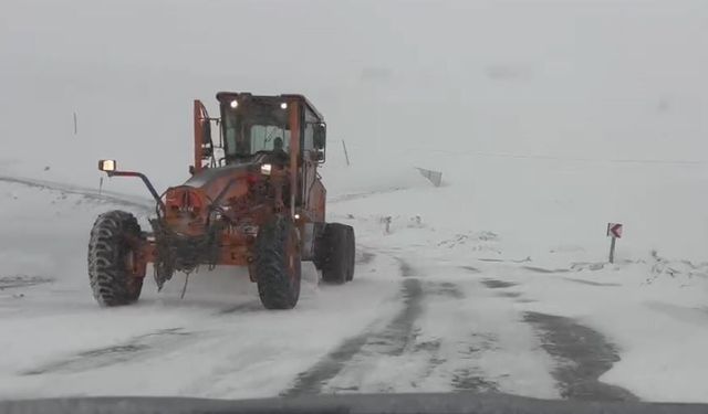 Ardahan'ın yüksek kesimlerinde kar ve tipi ulaşımı aksatıyor