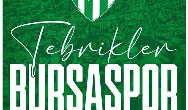 Cumhurbaşkanı Erdoğan'dan Bursaspor'a tebrik mesajı