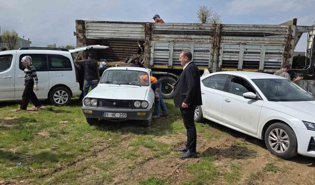 Dicle'de çiftçilere yüzde 100 hibeli bin 176 adet fıstık çöğürü dağıtıldı